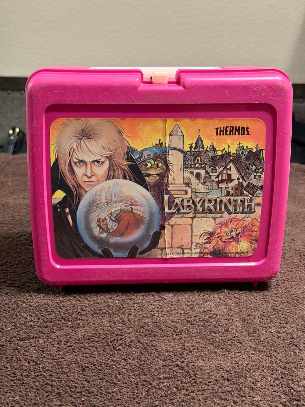 Vintage 1986 Labyrinth Movie Plastic Lunchbox by Thermos